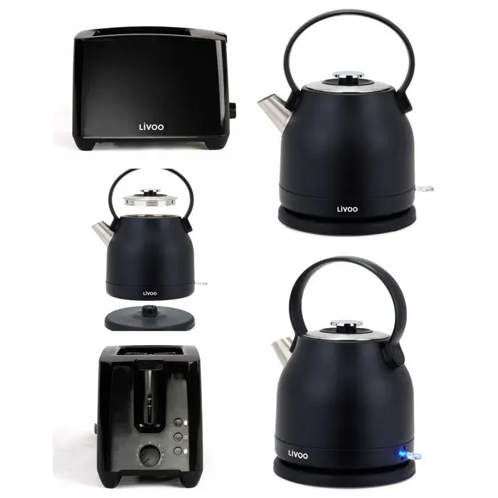 Bouilloire - LIVOO - Rétro Vintage - 15L - 2200W - Noir