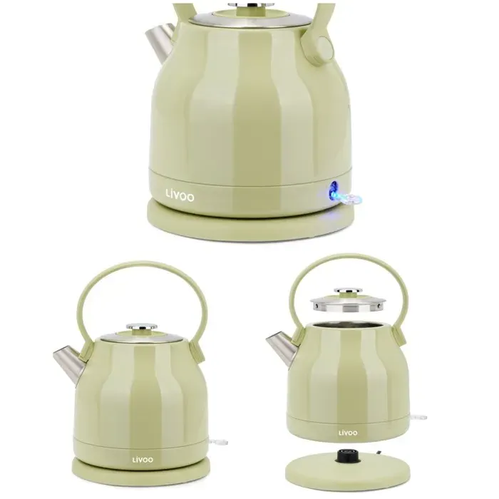 Bouilloire - LIVOO - WDOD202M - 15 L - 2200 W - Inox rétro vert