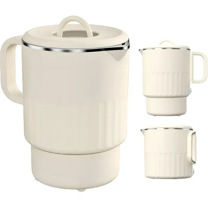 Bouilloire pliable 1 lbouilloire portable de campingbouilloire de voyagebouilloire électrique en acier inoxydable 304 600 W