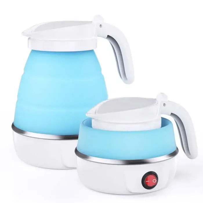 Bouilloire - PRUMYA - Pliable - 06 L - Silicone alimentaire - Électrique - Bleu