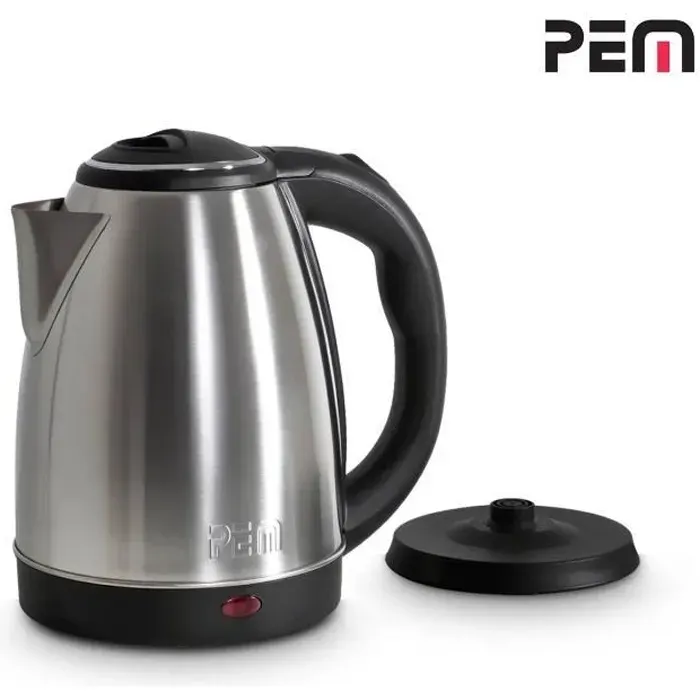 Bouilloire sans fil en Inox - PEM KT-161 - 1500W - 18L - Base 360°