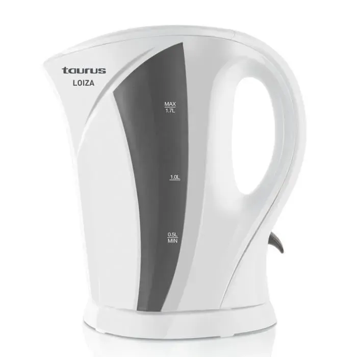 Bouilloire TAURUS Loiza 17L 2200W - Blanc/Gris - Verseuse graduée sans fil