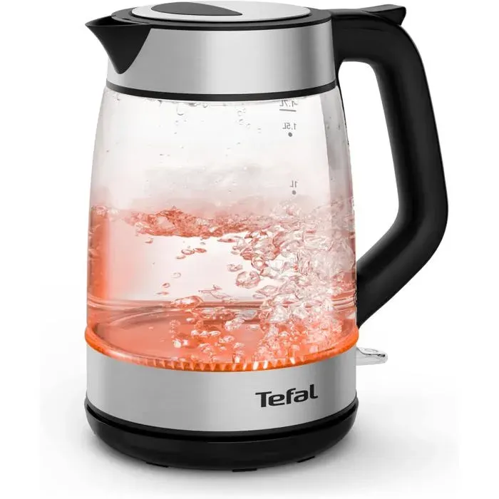 Bouilloire Verre 17L Ébullition Rapide Arrêt Automatique Indicateur 1 Tasse Design Compact Ki6A58E0 — coloris Noir