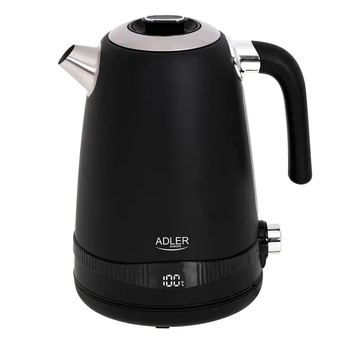 Bouilloire Vintage 17 L sans BPA Contrôle de Température Inox. sans Fil Adler AD1295B 2200W Noir