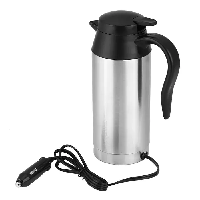 Bouilloire voiture - ZEAICOS - 12 V 750 ml - Inox 304 - 120 W - Voyant rouge/vert