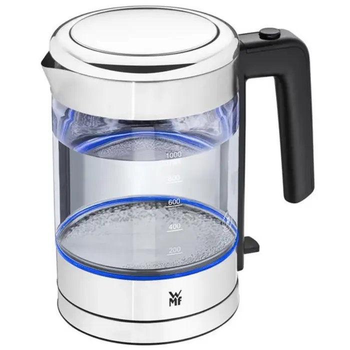 Bouilloire WMF KÜCHENminis - Noir Transparent - 1 L - 1900 W - Verre - Boutons - Système anti-calcaire