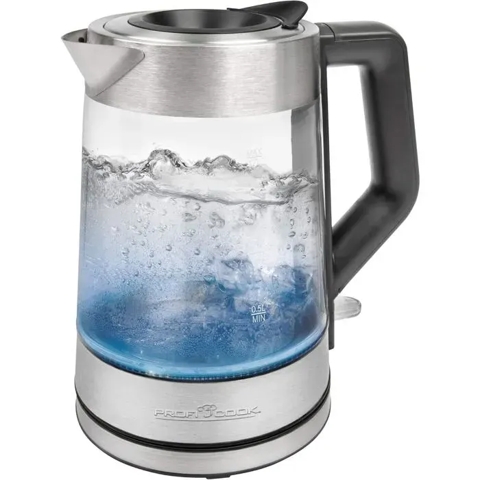 Bouilloires électriques - Fleuve - Proficook bouilloire 17L 2200W verre LED réservoir éclairé selon température arrêt auto