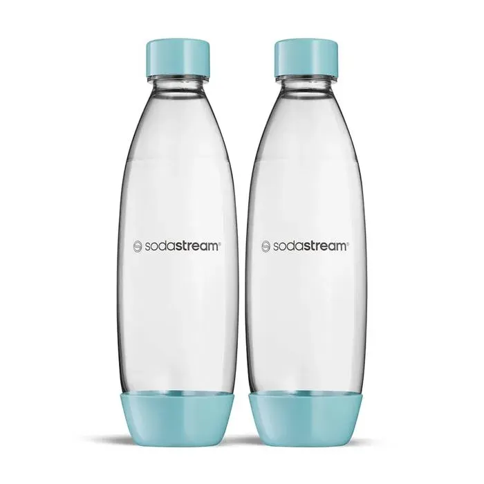 Bouteilles fondues lavables - Sodastream - DUO - 1 Litre - Bleu clair - Compatible lave-vaisselle