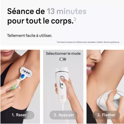 Braun - Epilateur Lumière Pulsée Ipl Pl3122 Silk-Expert Pro 3, 2 Têtes, 1 Rasoir Gillette Venus, Pochette — vue 6
