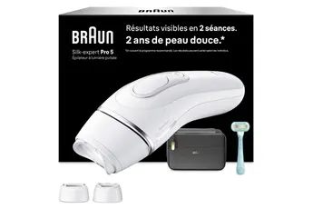 Braun - Epilateur Lumière Pulsée Ipl Pl5234 2 Têtes, 1 Rasoir Gillette Venus, Une Pochette — vue 2
