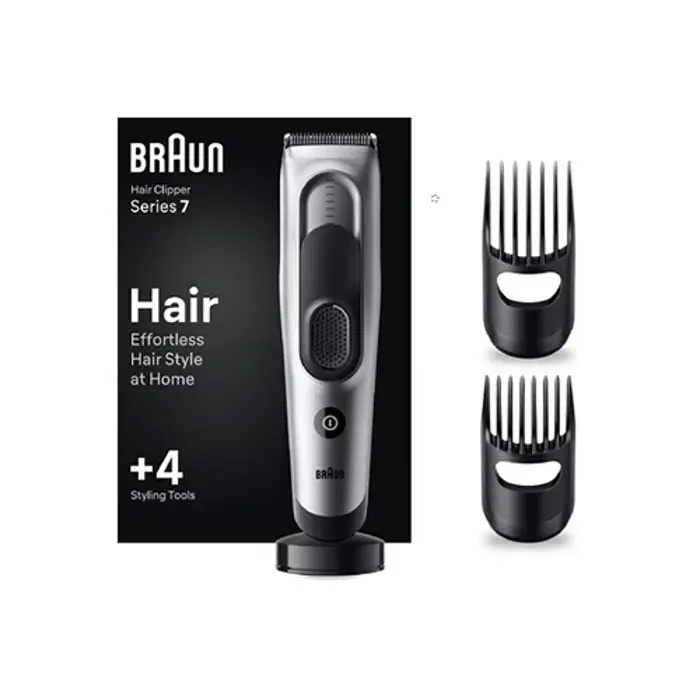 Braun HC7390 Tondeuse à cheveux homme - 17 réglages batterie NiMH 50 min sans fil 3 sabots