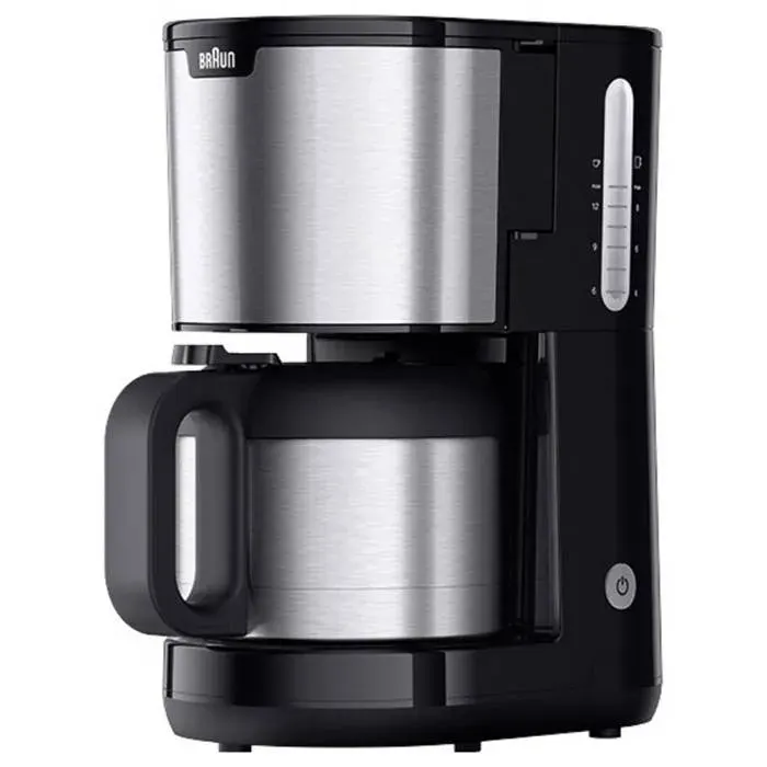 Braun KF 1505 BK Cafetière acier inoxydable noir Nombre de tasse=9