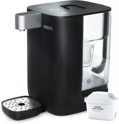 Brita - Fontaine À Eau Cube (4.0 L) Technologie Uv-C + 1 Filtre À Eau Maxtra Pro Expert Anti-Tartre
