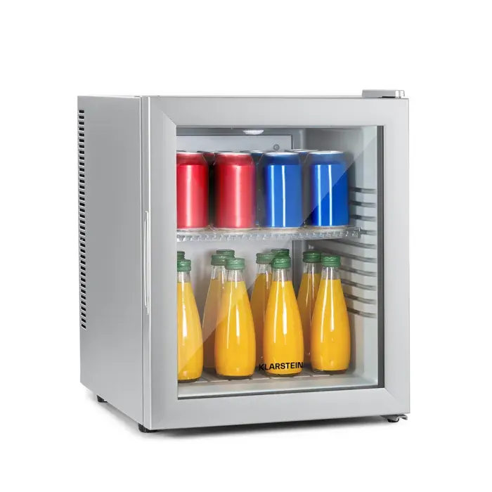 Brooklyn 48cm 30L Frigo à Boisson avec Porte Vitrée Argent