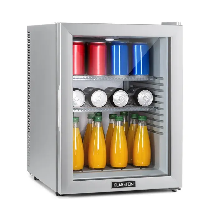 Brooklyn 55cm 42L Frigo à Boisson avec Porte Vitrée Argent