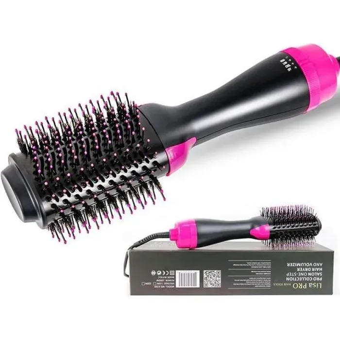 Brosse à air chaud - keeper - 3 en 1 - haute puissance - ionique négatif - lisseur