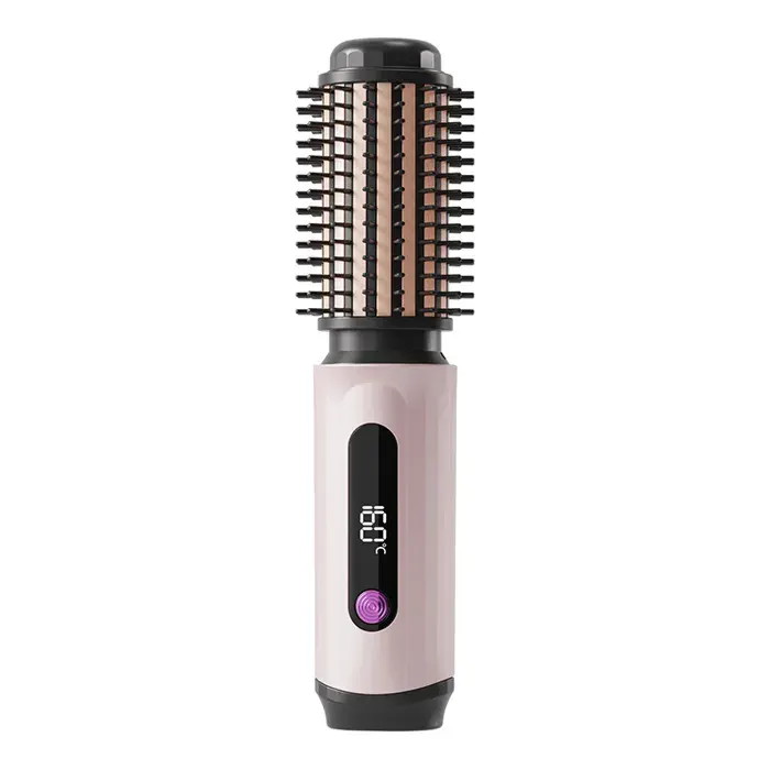 Brosse à boucler sans fil - Belle commode - Sans fil - Anneau ionique - 3 réglages de température - Effet salon