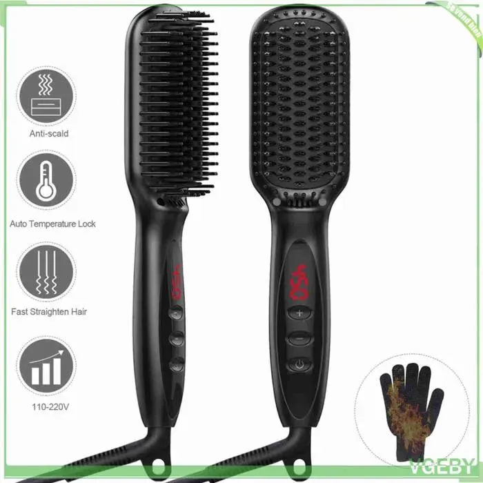 Brosse à cheveux chauffante - FAFEICY - Modèle électrique - Température réglable - Arrêt automatique - Noir
