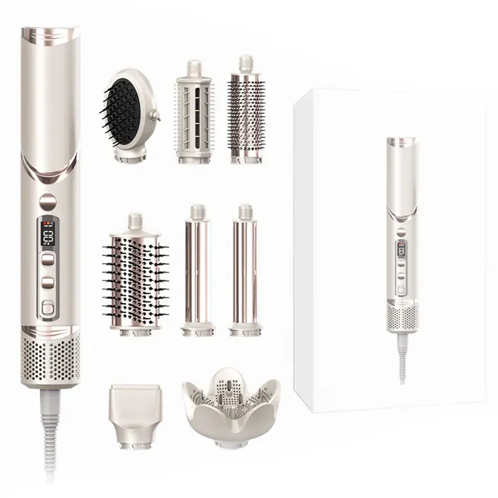 Brosse à cheveux - TepidBee - 8 en 1 220V 1600W 110000RPM 3 vitesses pliable haute vitesse peigne à air chaud multifonctionnel