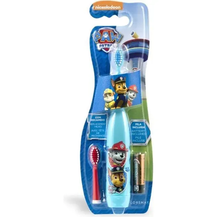 Brosse à dent électrique enfant Pat Patrouille - Bleu - Tête de rechange et pile inclues — coloris Bleue