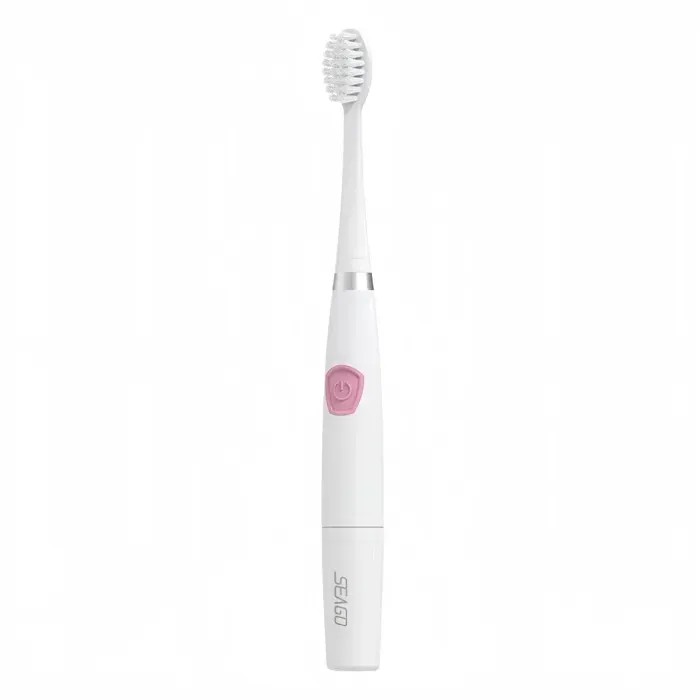 Brosse à dents électrique Avec une autonomie allant jusquà 120 jours et un indice détanchéité IPX7 blanc rosé