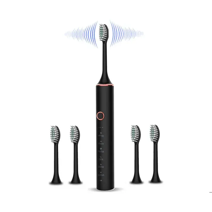 Brosse à dents électrique brosse à dents à poils 6 modes de nettoyage minuterie intelligente de 2 minutes brosse à dents de