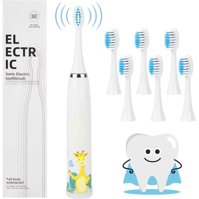 Brosse à dents électrique enfants - DOOKY THE ORIGINAL - 4 modes - Ultra-silencieux - Étanchéité IP