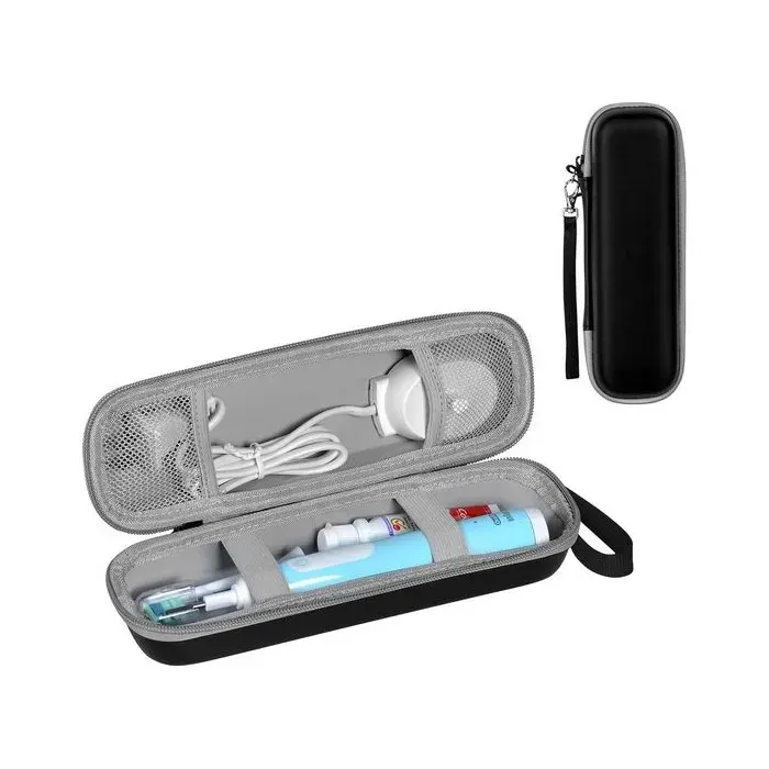 Brosse à dents électrique étui de rangement portable et protecteur (noir)