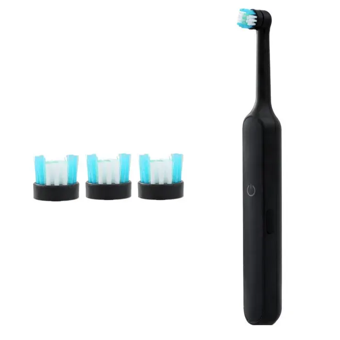 Brosse à dents électrique - KZQ - Intelligent - Rechargeable USB - 2 vitesses - 3 têtes de rechange — coloris Noire
