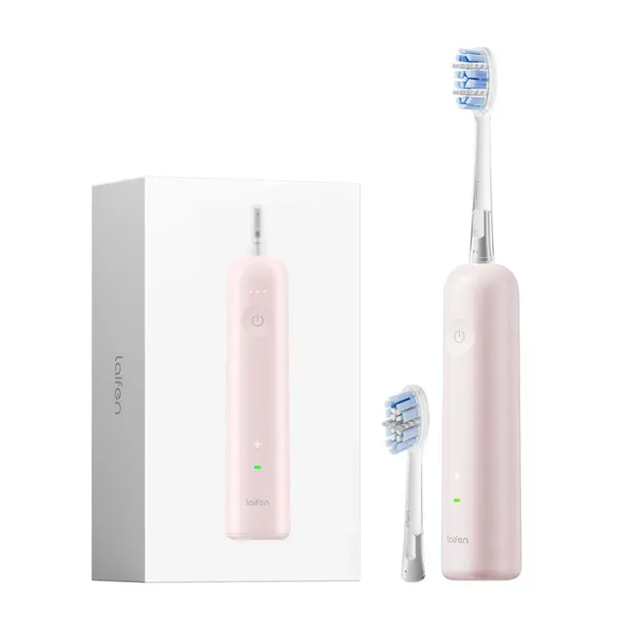 Brosse à dents électrique - LAIFEN Wave PRO - Rose - Mouvement sonique - Rechargeable