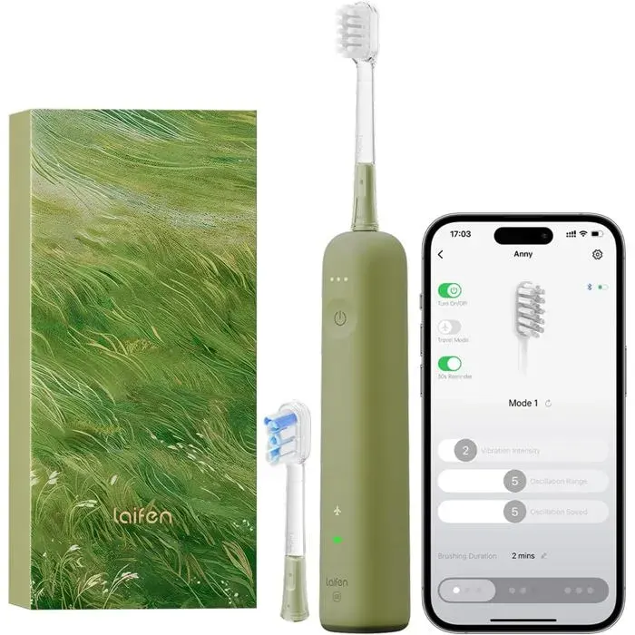 Brosse à dents électrique - LAIFEN - Wave Special - Oscillation 60° - 26 000 v/min - Autonomie 50 jours