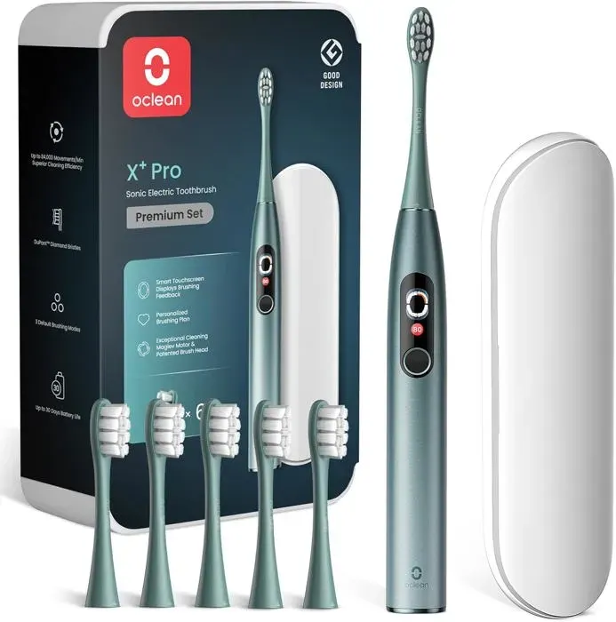 Brosse à Dents Électrique - LAMPE DU PARFUMEUR - X Pro Set - 3 Modes - Écran Tactile - Étui de Voyage