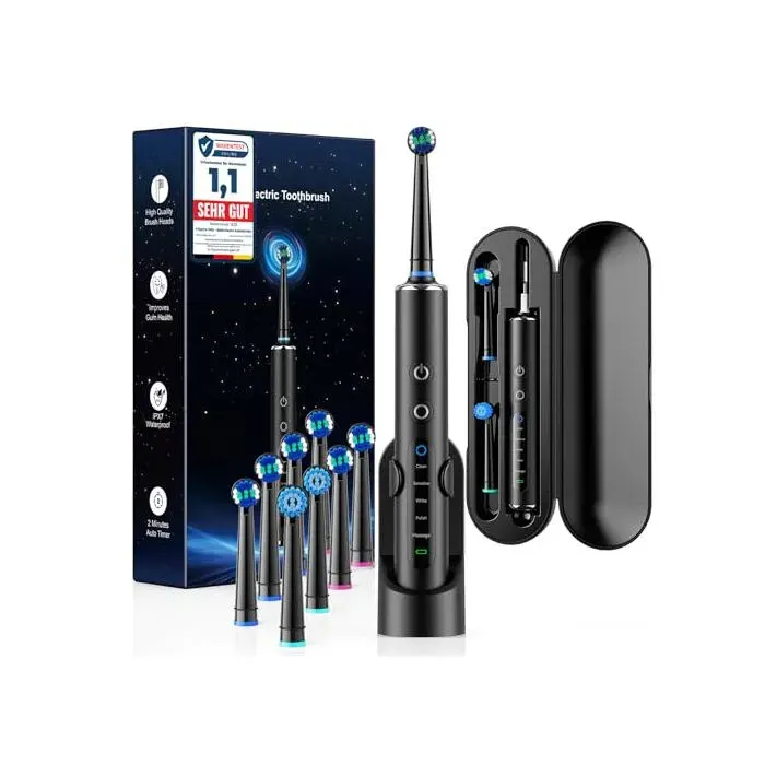 Brosse à dents électrique - Nevoke - Rotative - 50 000 vibrations/min - 5 modes