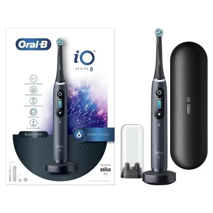 Brosse à dents électrique - ORAL-B - iO - 5 modes - Chargement 3h - Noir