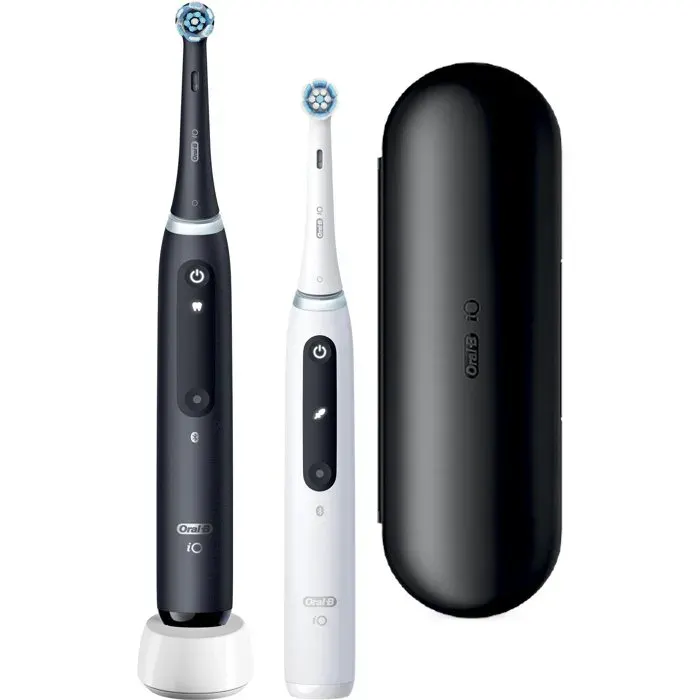 Brosse à dents électrique - ORAL-B - iO 5 DUO - 5 modes - Bluetooth - Nettoyage 3D