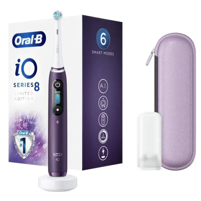Brosse à dents électrique Oral-B iO 8 - Violette - Édition Limitée - 6 modes de brossage