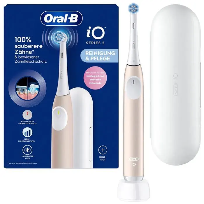 Brosse à dents électrique - Oral-B - iO Series 2 Calm Pink - Technologie iO Étui de voyage