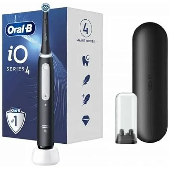 Brosse à dents électrique - ORAL-B - iO Series 4 - Noir mat - Autonomie 40 - Mixte