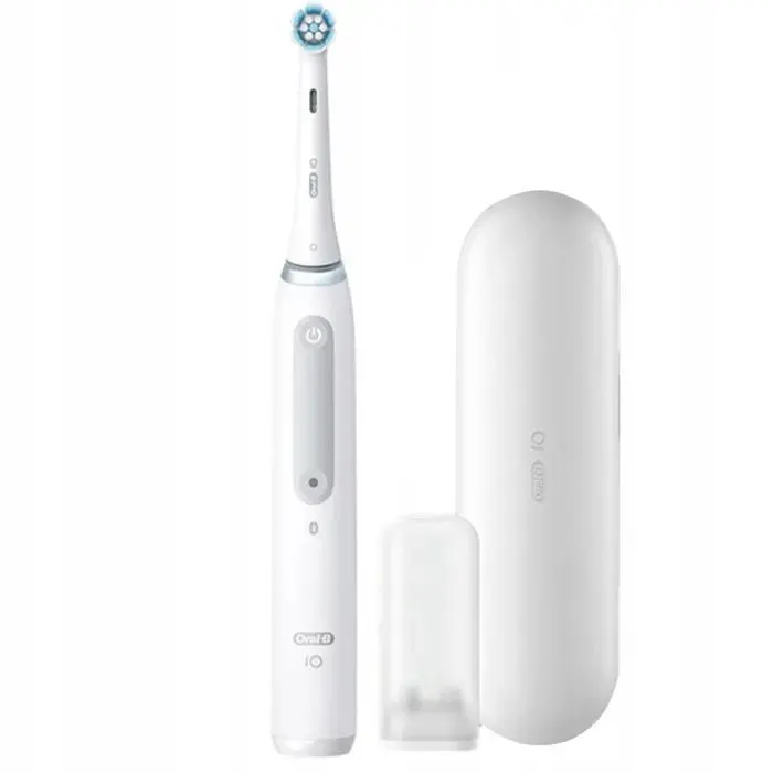 Brosse a dents electrique - Oral-B - iO Series 4 Quite White - Technologie magnetique - 4 modes - Etui inclus