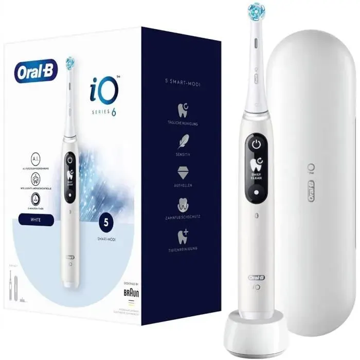 Brosse à dents électrique - Oral-B - iO Series 6N - Technologie magnétique - Affichage interactif