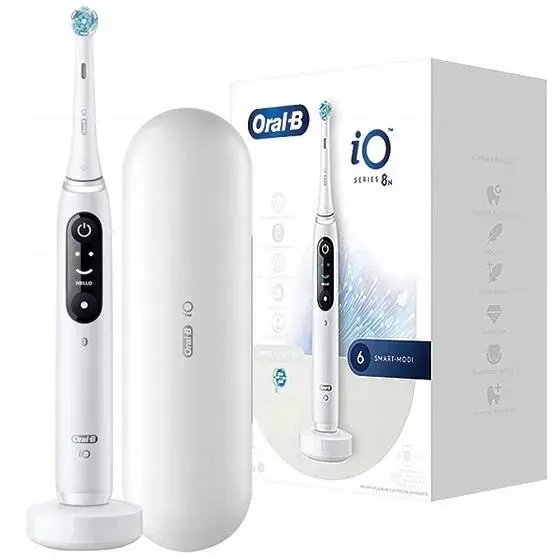 Brosse à dents électrique - Oral-B - iO Series 8N Alabaster - Intelligent - Gencives sensibles