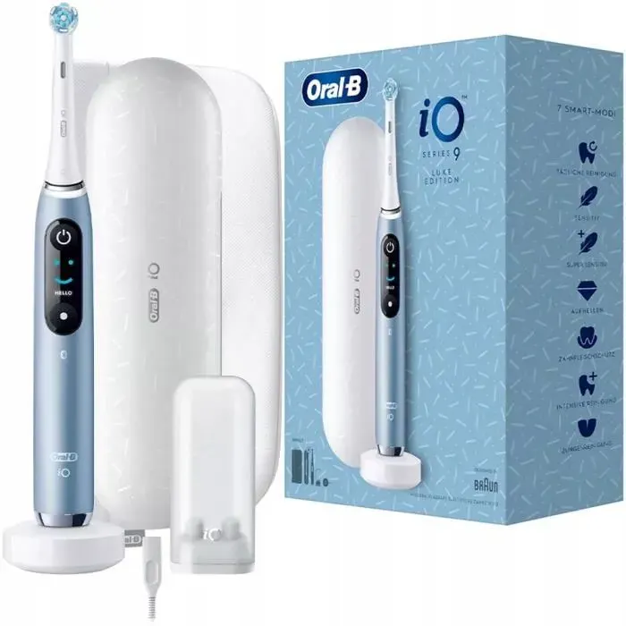 Brosse à dents électrique - Oral-B - iO Series 9 - Aqua Marine - Technologie A.I. - 6 modes de brossage