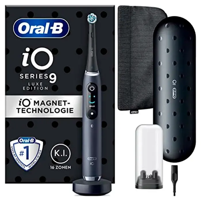 Brosse à dents électrique - ORAL-B - iO Series 9 - Noir Onyx - 6 modes de brossage - Chargeur magnétique