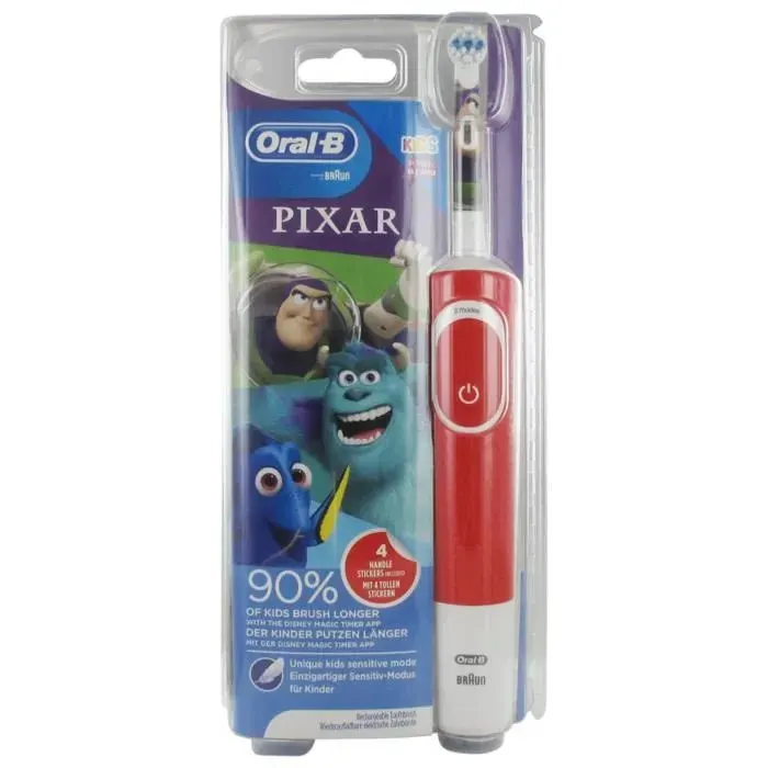 Brosse à dents électrique - ORAL-B - Kids Pixar - Rechargeable - Ultra-souple - 7600 oscillations/min