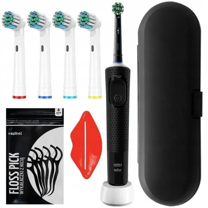 Brosse à dents électrique - Oral-B - Vitality PRO Protect X Clean - 4 embouts - Étui voyage - Rechargeable