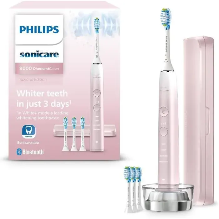 Brosse à dents électrique - Philips - DiamondClean 9000 - Édition spéciale - Capteur de pression - Rose