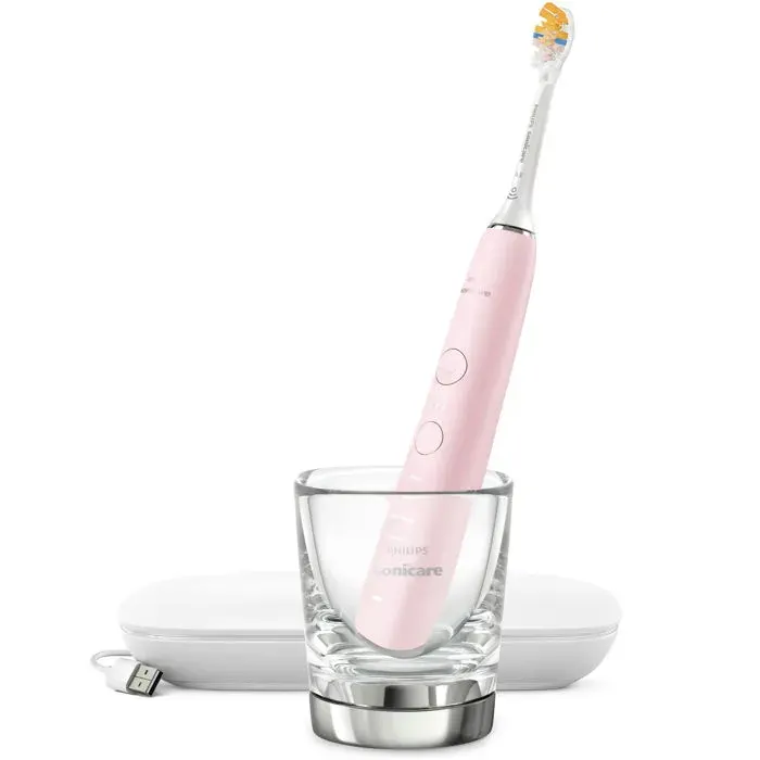Brosse à dents électrique - Philips - Sonicare 9000 DiamondClean - 62000 coups/min - 4 modes - Rose