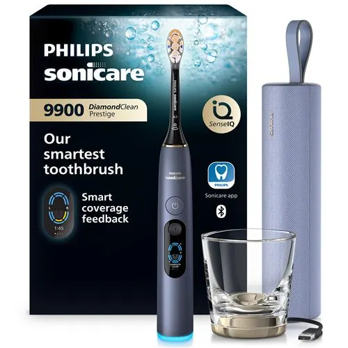 Brosse à dents électrique Philips Sonicare Diamond Clean 9900 Prestige HX9813/98 Bleu