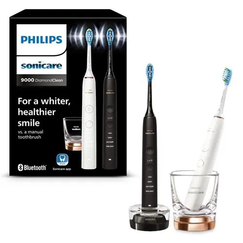 Brosse à dents électrique Philips Sonicare DiamondClean 9000 HX9914/57 Noir et rose