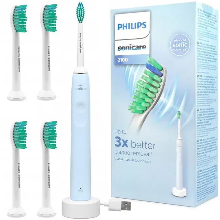 Brosse à dents électrique - Philips - Sonicare HX3651 13 - sonique rechargeable avec 4 embouts ProResults